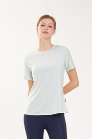 Cielcoco CLWT8094 All Day Short Sleeve Breathable Lightweight Activewear Workout T Shirt _ MINT GREEN _ Made in Korea